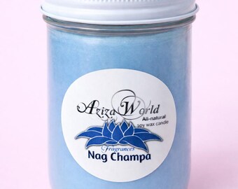 Nag Champa All Natural Soy Wax Candle, nag champa candle, nag champa scent, mens candle, incense candle, holiday candle, handmade candle,