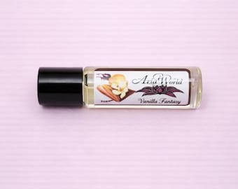 Vanilla Fantasy Perfume Roll On Oil, Perfume oil, vanilla scent, vanilla perfume, caramel scent, caramel perfume, gourmand perfume, aziza