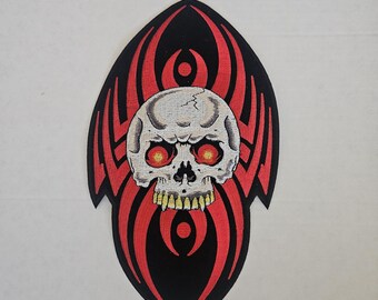 Skull with red design Patch