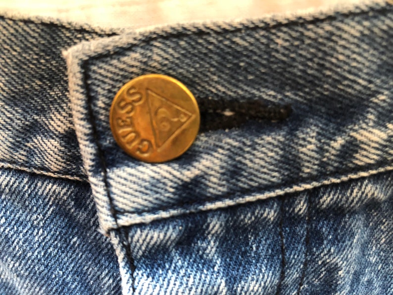 Vintage 1980/'s Guess Stonewash Denim Jeans Size Medium 10 Women/'s