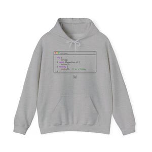 JavaScript Code Snippet Hoodie | Programmer Humor Hoodie | Coding Sweatshirt immagine 2