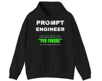 Prompt Engineer hoodie | Prompt Engineering text design, black pullover