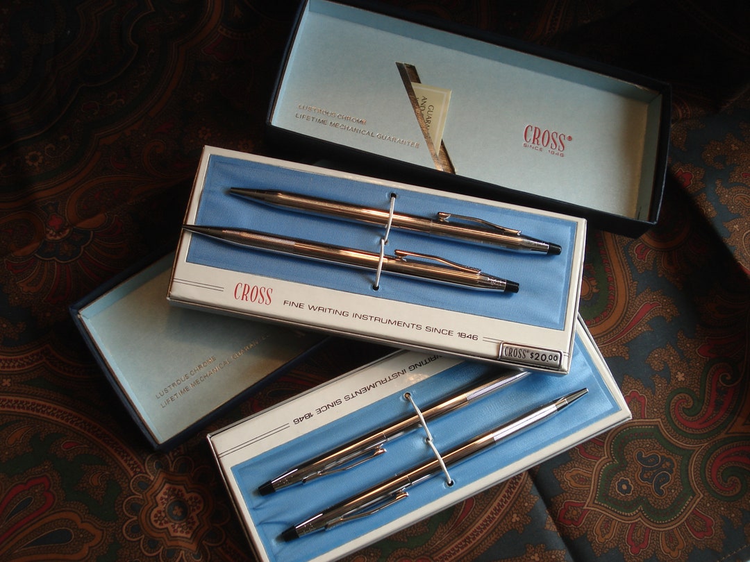 Cross Chrome Pen and Pencil Set 3501, 2 Sets - Etsy