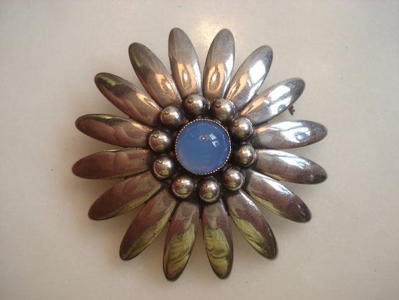 Brdr Bj Brodrene Bjerring Denmark Sterling Flower Pin - Etsy