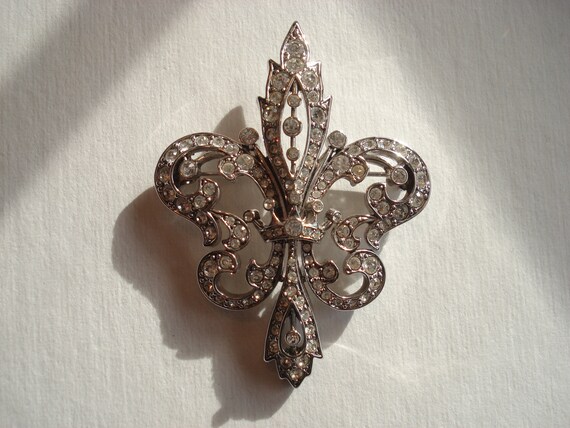 Kenneth Jay Lane, KJL, Fleur de Lis Pin - image 2