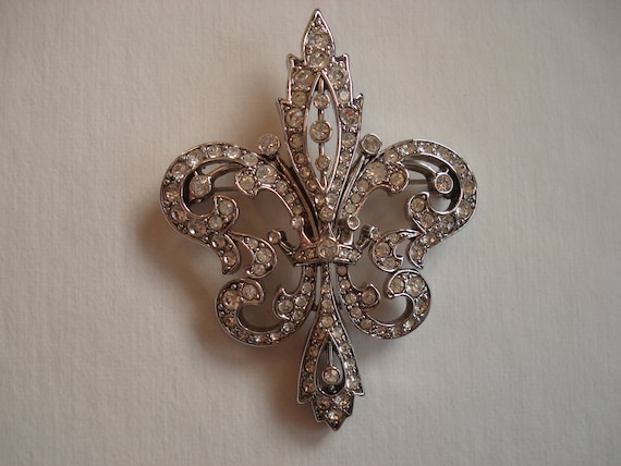 Kenneth Jay Lane, KJL, Fleur de Lis Pin - image 1