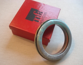 Sobral Multicolor Stripe Resin Bangle Bracelet from Museum of Fine Arts Boston Shop