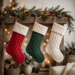 Christmas Stocking Sewing Pattern, 6 Sizes PDF, Holiday Stocking Pattern, Lined Stocking with Cuff, Beginner Sewing Pattern, Xmas Decor