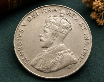 1947年カナダ5セント硬貨ジョージ6世メープルリーフスターカナディアン