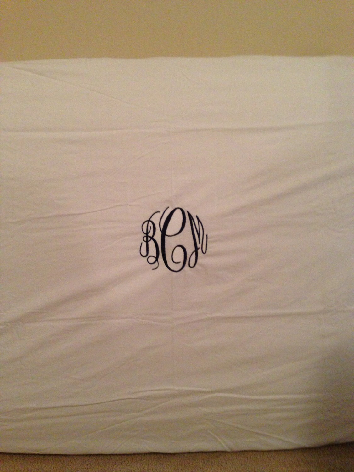 monogrammed crib sheets