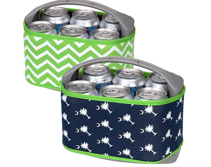 Palmetto Can Cooler, Monogrammed Can Cooler, Can Cooler, Six Pack Can Cooler, Monogrammed Cooler, Gift for Her, Cooler
