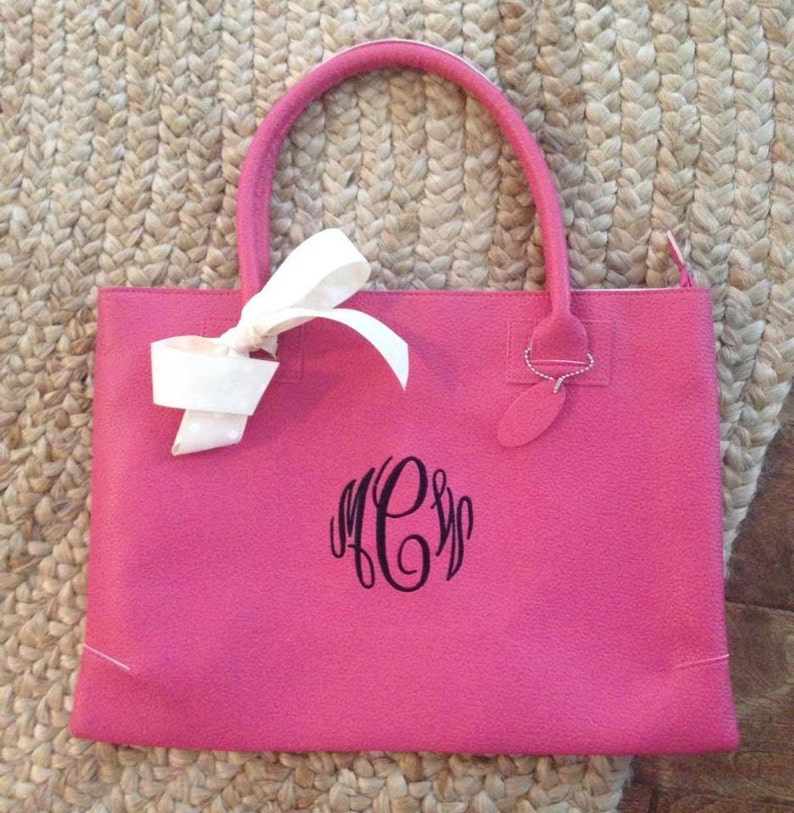 Monogrammed Handbag Monogrammed Purse Bridesmaid Gifts Tote | Etsy
