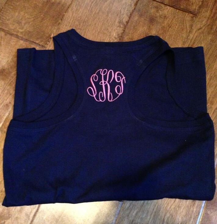 Monogrammed Work Out Tank Top | Etsy