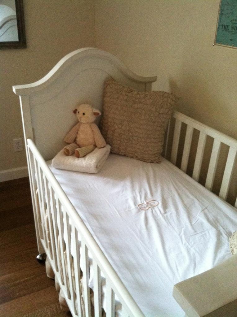 monogrammed crib sheets