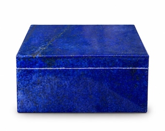 Schmuckkästchen aus natürlichem Lapislazuli, Aufbewahrungsbox für blaue Edelsteine, dekoratives Erinnerungsstück