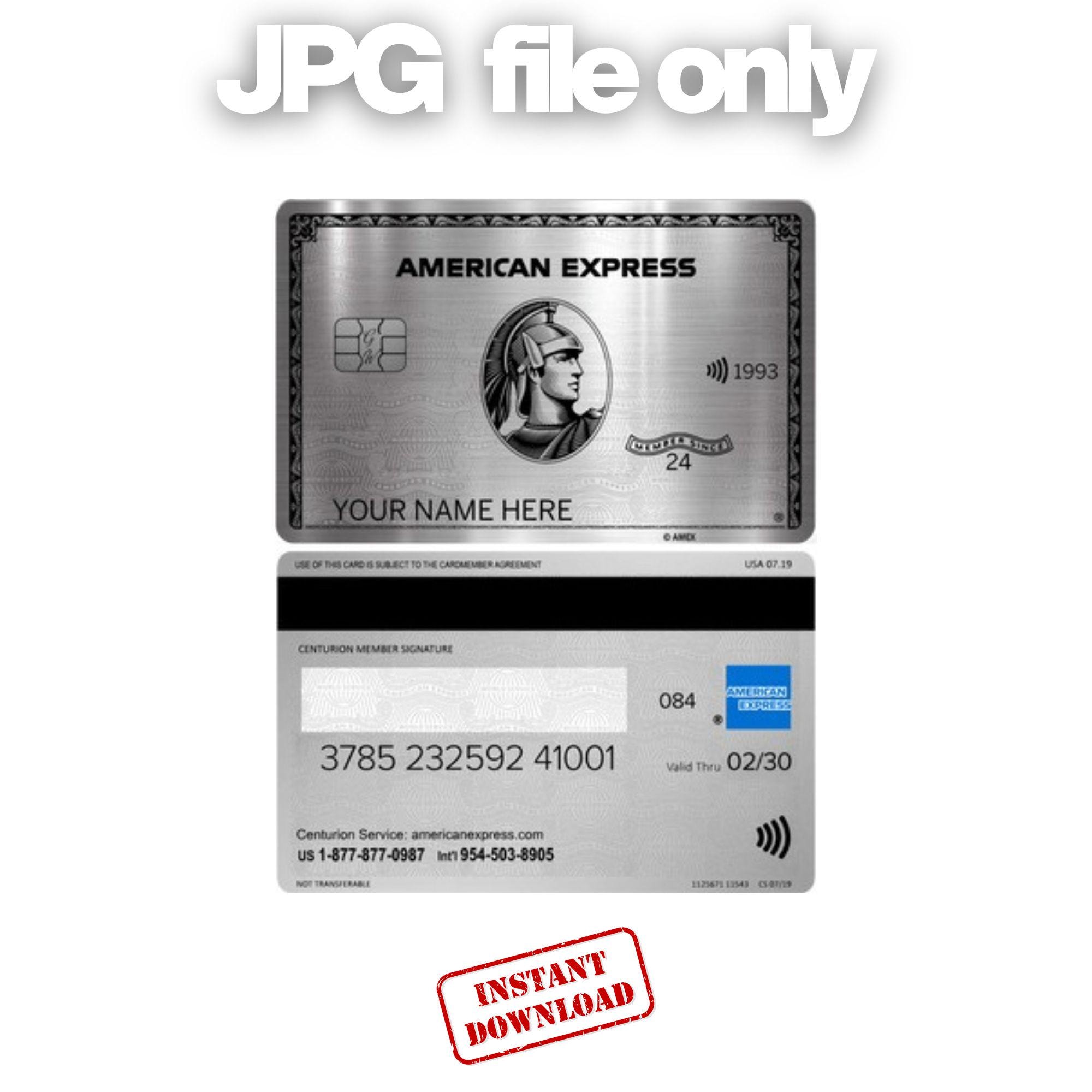 American Express Metal Credit Card - Etsy