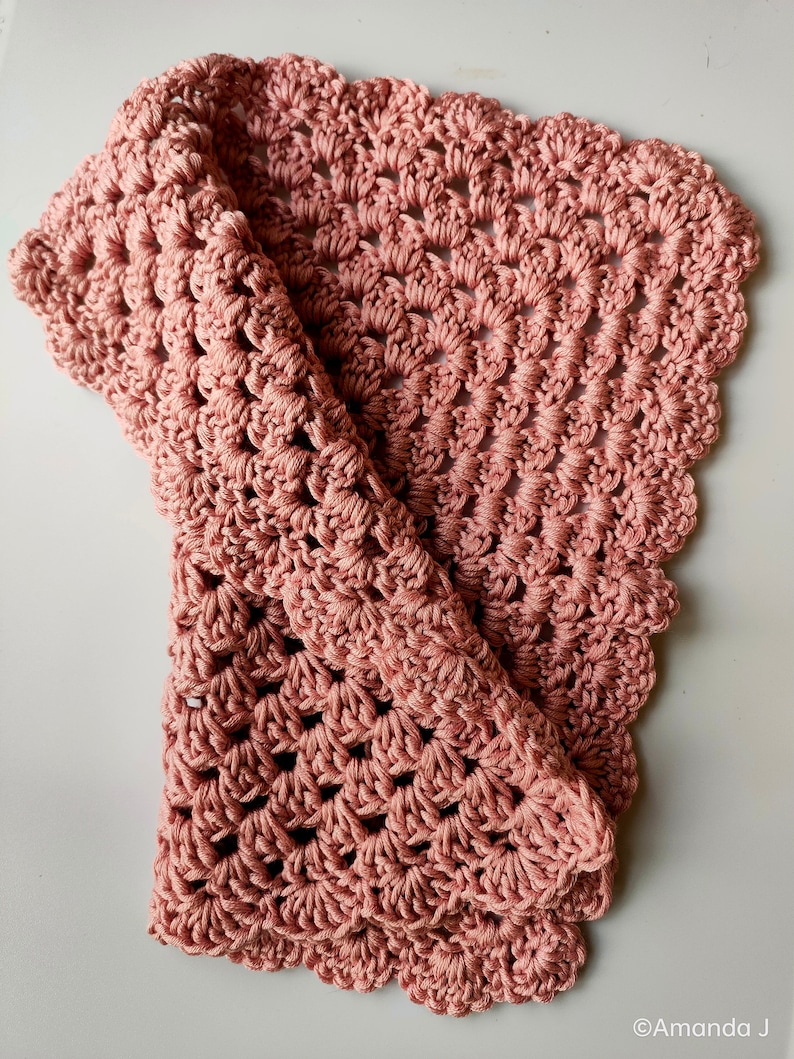 Crochet Washcloth Pattern in a Granny Square Design includes US & UK pdf versions Easy crochet dishcloth pattern Tawashi pattern image 6