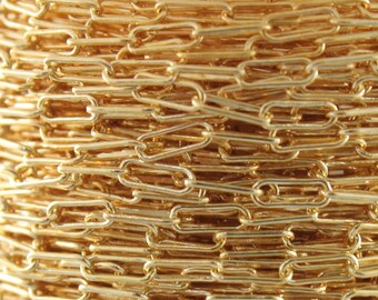 Gold Filled Chain, 14k Gold Filled Cable Chain, Elongated Oval Chain, 5 x 2 mm links, Wholesale Chain, Sold by the Foot. GF-M1806 (20)