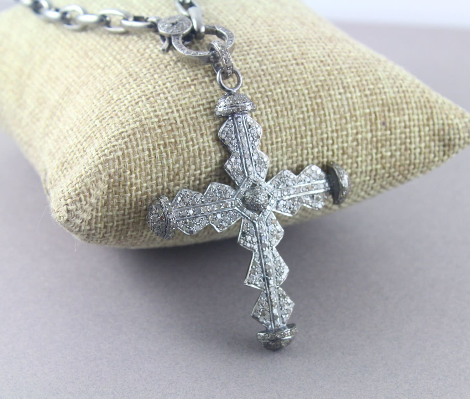 Pave Diamond Pendant Pavé Cross Pendant Diamond Cross Etsy