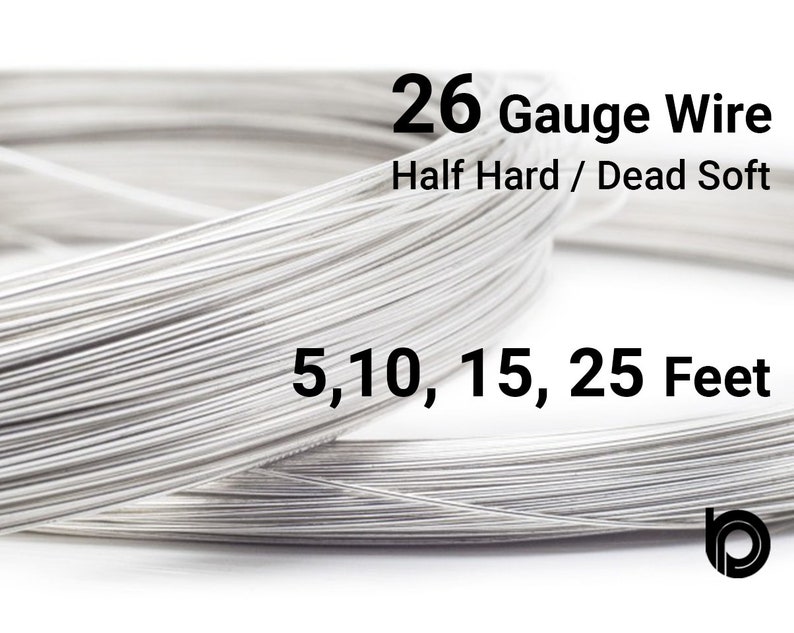 26 Gauge Wire >> Sterling Silver Round Wire 26 Gauge Wire Half Hard Or Dead Soft Wire Wholesale Price Your Choice 5 10 15 25 Feet 26 Gauge Wire >> Sterling Silver Round Wire 26 Gauge Wire Half Hard Or Dead Soft Wire Wholesale Price Your Choice 5 10 15 25 Feet