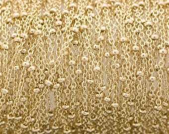 Gold Filled Chain, Gold Filled Satellite Chain, 2mm bead chain, 14K Gold Filled Chain, Wholesale Chain, By the Foot(GF-S1218)(39)