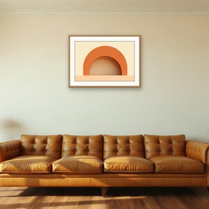 Horizonte de arcos de terracota / Arte abstracto asistido por IA, forma neutra bohemia, arcos neutros (descarga digital) imagen 4