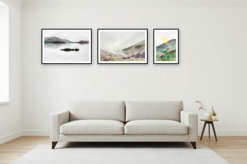 Conjunto de láminas para pared Fell and Tarn Gallery / Impresiones de paisajes con asistencia de IA (descarga digital) imagen 3