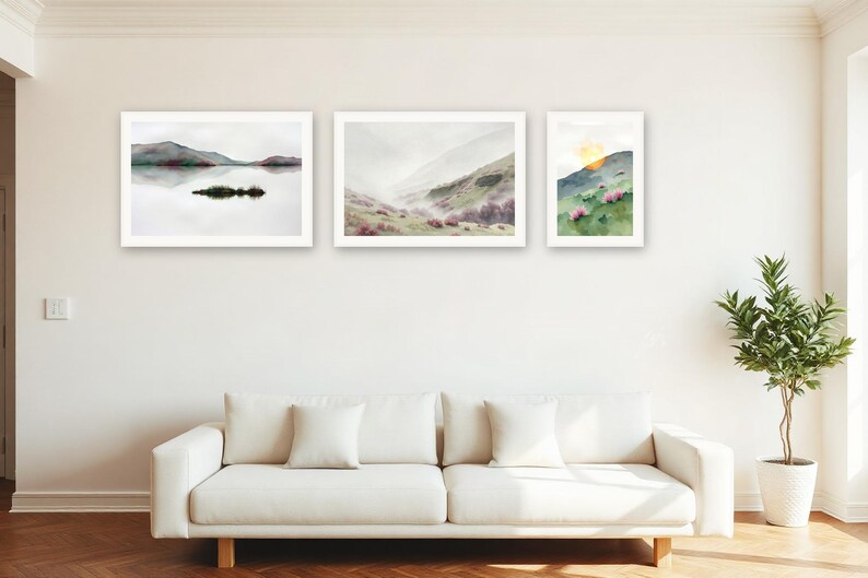 Conjunto de láminas para pared Fell and Tarn Gallery / Impresiones de paisajes con asistencia de IA (descarga digital) imagen 2