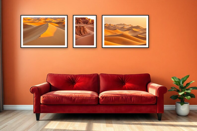 Desert Hours Gallery Wall Set | AI-Assisted Dune Art (Digital Download) image 3