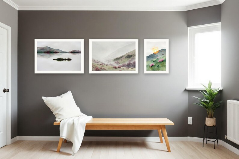 Conjunto de láminas para pared Fell and Tarn Gallery / Impresiones de paisajes con asistencia de IA (descarga digital) imagen 4