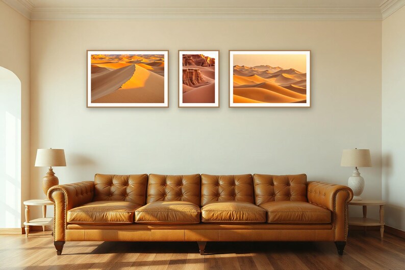 Desert Hours Gallery Wall Set | AI-Assisted Dune Art (Digital Download) image 4