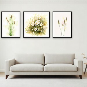 Wildflower Margins Gallery Wall Set | AI-Assisted Botanical Prints (Digital Download) image 4