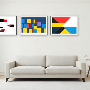 Set di opere d'arte astratte realizzate con blocchi primari e intelligenza artificiale (download digitale) immagine 3