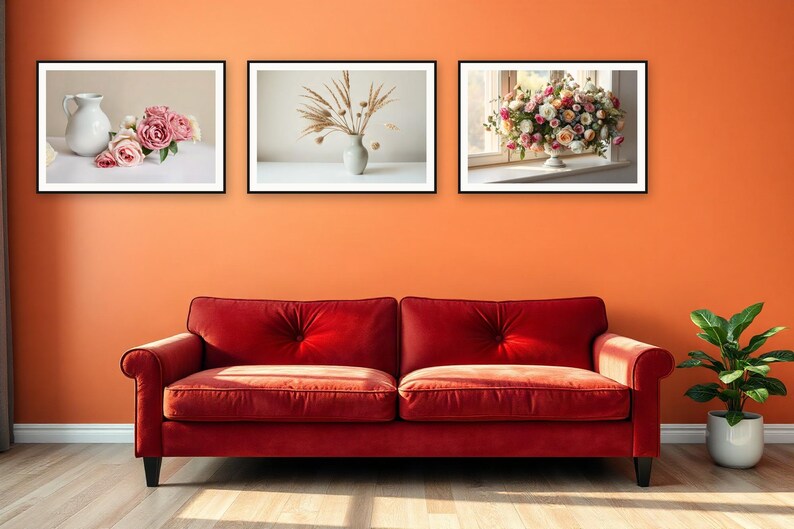 Still Hours Galerie-Wandset | KI-gestützte Blumenkunst (Digitaler Download) Bild 3