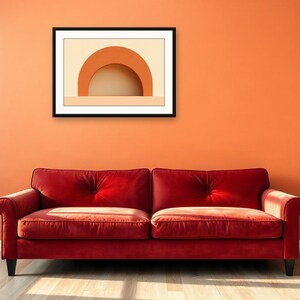 Horizonte de arcos de terracota / Arte abstracto asistido por IA, forma neutra bohemia, arcos neutros (descarga digital) imagen 2