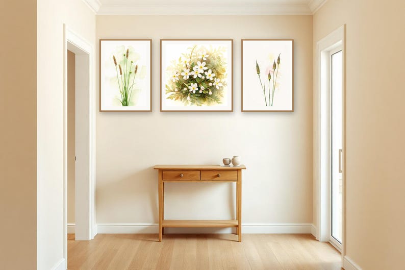 Wildflower Margins Gallery Wall Set | AI-Assisted Botanical Prints (Digital Download) image 2