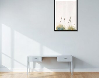 Dune Line Wash | AI-Assisted Coastal Art | Unframed or Framed Print | A4 A3 A2