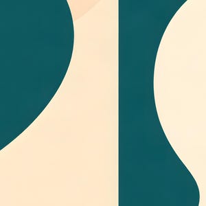 Teal Drift | AI-assisterad abstrakt konst, färgfält (digital nedladdning) bild 5