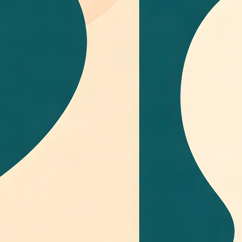 Teal Drift | AI-assisterad abstrakt konst, färgfält (digital nedladdning) bild 5