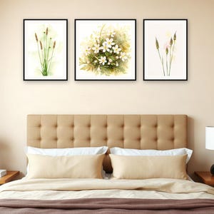 Wildflower Margins Gallery Wall Set | AI-Assisted Botanical Prints (Digital Download) image 3