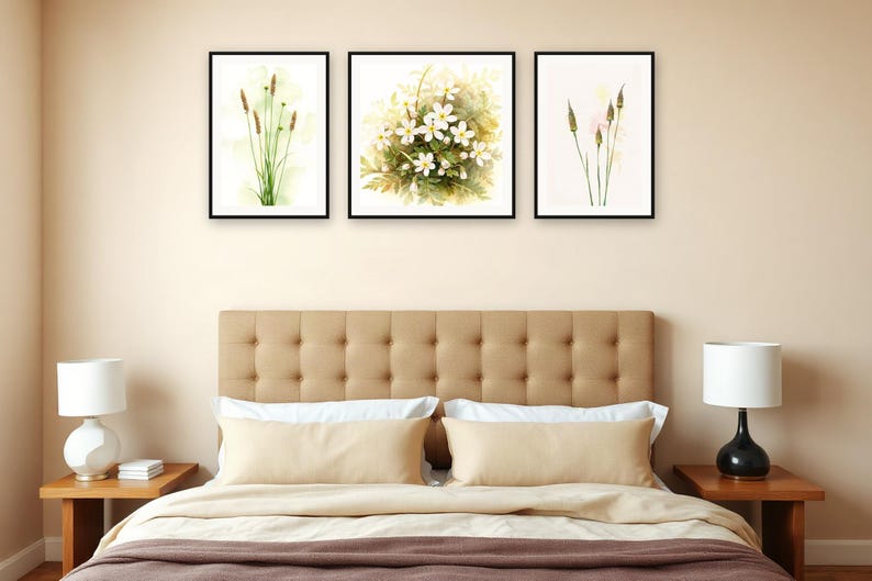 Wildflower Margins Gallery Wall Set | AI-Assisted Botanical Prints (Digital Download) image 3