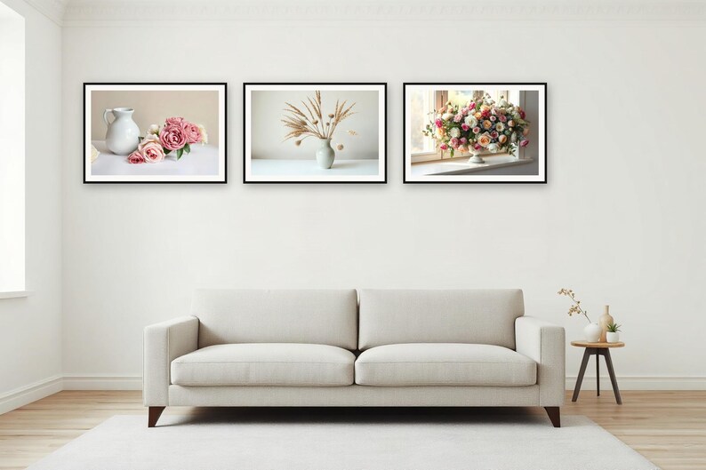 Still Hours Galerie-Wandset | KI-gestützte Blumenkunst (Digitaler Download) Bild 2