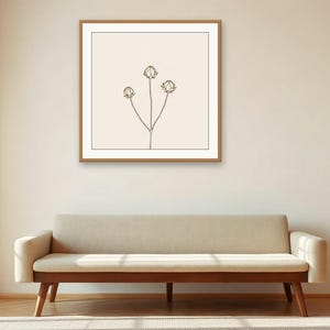 Taupe Botanical Wall Art, Seed Pod Print | Printable Digital Download | A4 A3 A2 | AI Art image 4