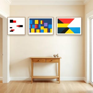 Set di opere d'arte astratte realizzate con blocchi primari e intelligenza artificiale (download digitale) immagine 4