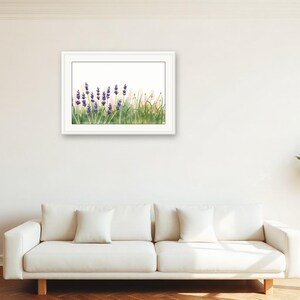 Lavender Margin | AI-Assisted Botanical Art, Watercolour-Look, Meadow Study, Wildflower Margins (Digital Download) image 3
