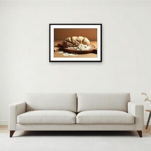 Bread Board, Flour Dust | AI-Assisted Still Life Art, Vintage Kitchen Still Life, Pantry Prints (Digital Download) image 3