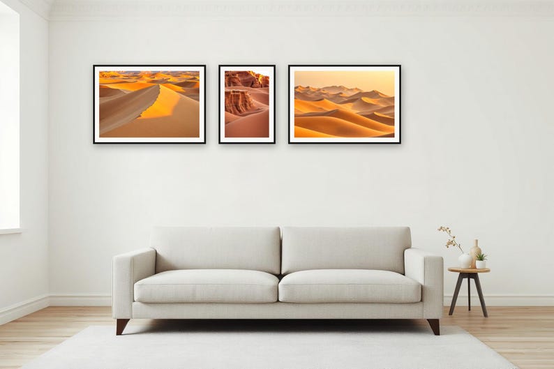 Desert Hours Gallery Wall Set | AI-Assisted Dune Art (Digital Download) image 2