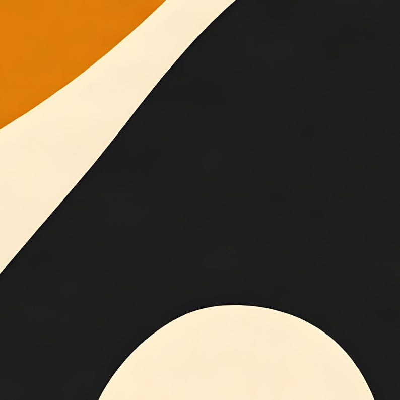 Ockra Diagonal | AI-assisterad abstrakt konst, färgfält (digital nedladdning) bild 5