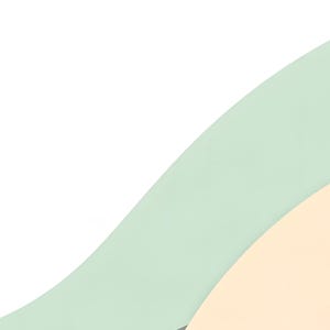 K&ouml;nnte beinhalten: Ein grafisches Design mit einem glatten, geschwungenen &Uuml;bergang zwischen drei verschiedenen Farbfeldern. Die Komposition zeigt einen sanften mintgr&uuml;nen Bereich, eine warme cremefarbene Fl&auml;che und einen kleinen dunkelgrauen Streifen am unteren Rand.