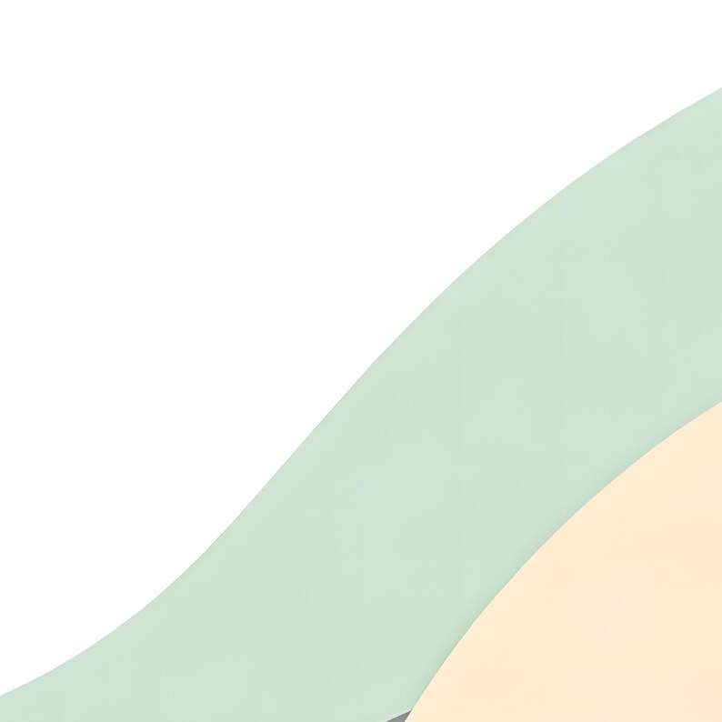 K&ouml;nnte beinhalten: Ein grafisches Design mit einem glatten, geschwungenen &Uuml;bergang zwischen drei verschiedenen Farbfeldern. Die Komposition zeigt einen sanften mintgr&uuml;nen Bereich, eine warme cremefarbene Fl&auml;che und einen kleinen dunkelgrauen Streifen am unteren Rand.